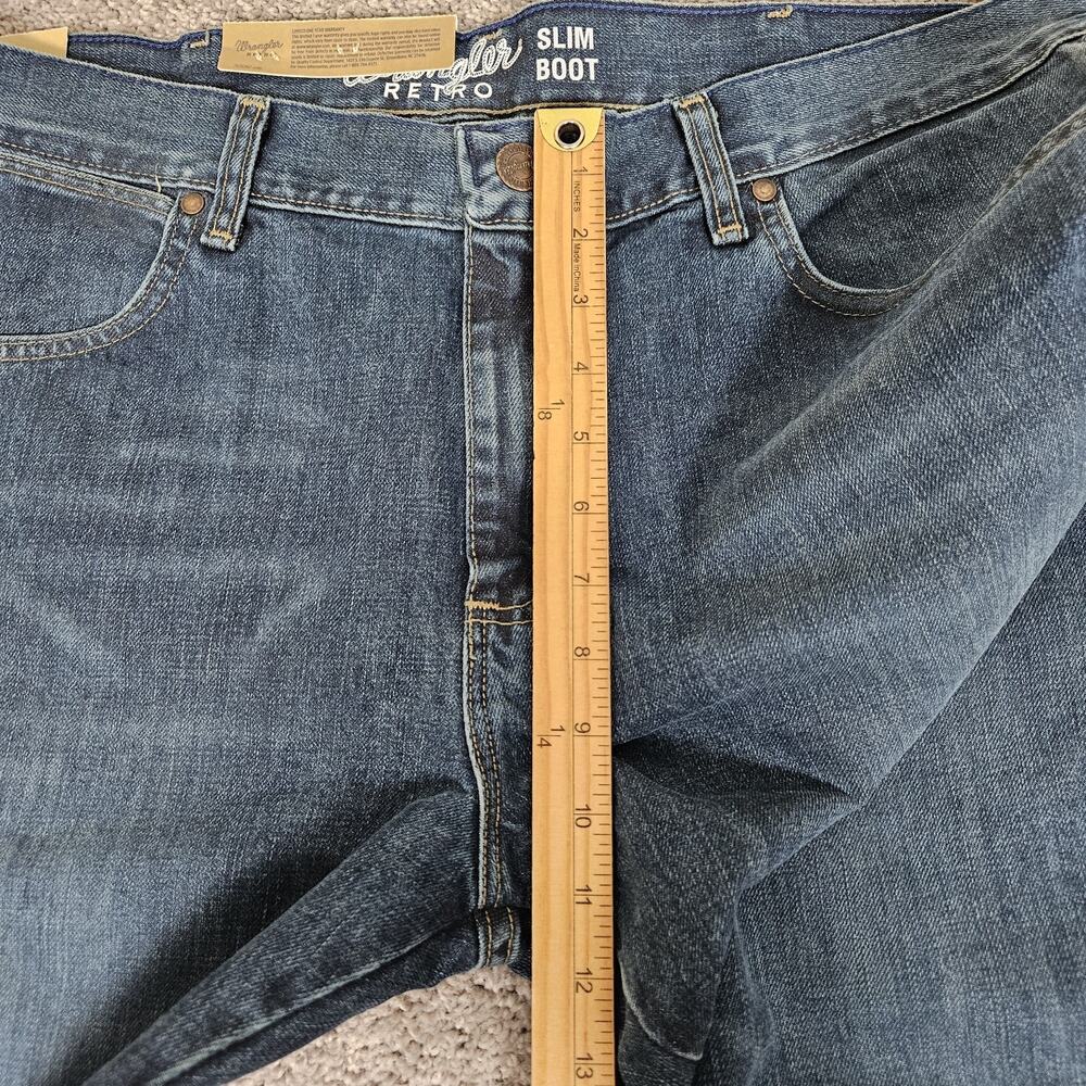 Wrangler Retro Slim Boot Jeans Men's 36X30 Blue Western Cowboy Ranchwear - Picture 8 of 11